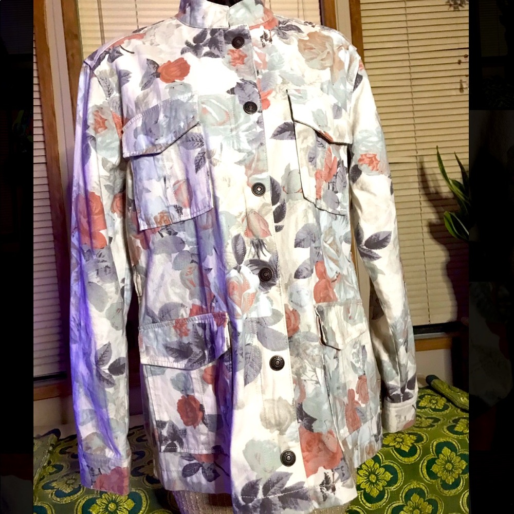 Vintage America muted floral jacket.